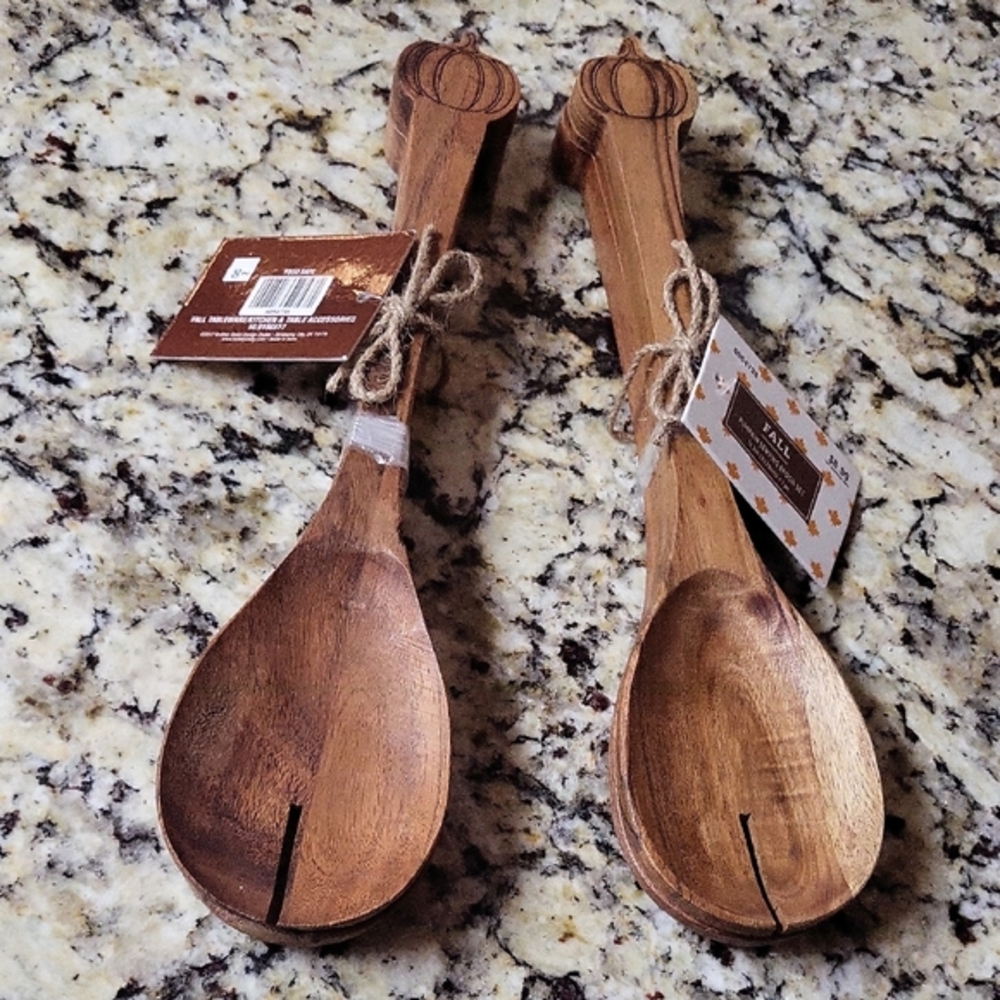 Wood Serving Spoon Pumpkin Set Bundle